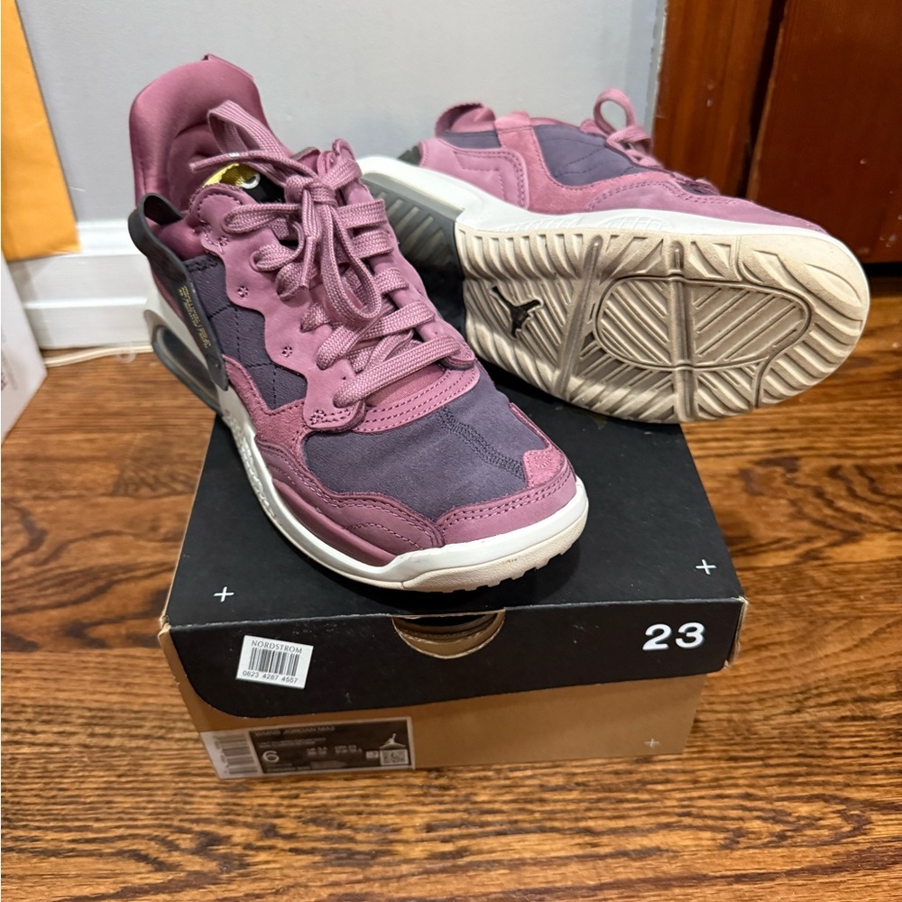 Jordan Women's Pink and Gray Athletic Shoes